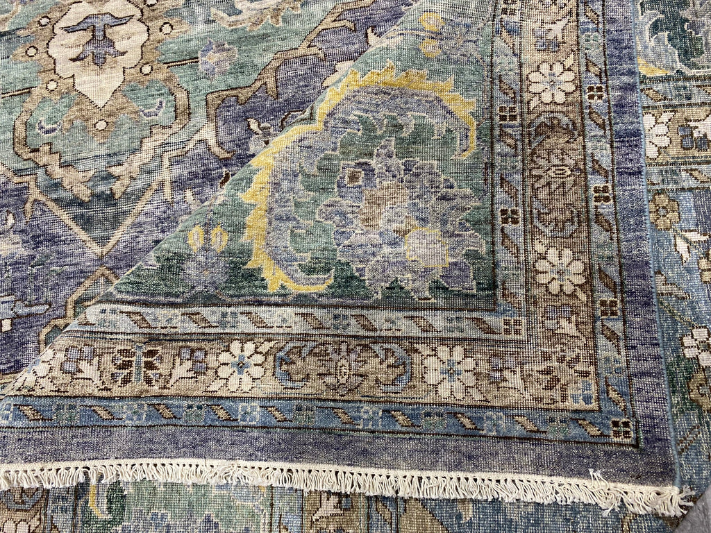 12 x 15 Amazing Decorative Handmade Oushak Large Rug GRAY BIRDS #F-6551