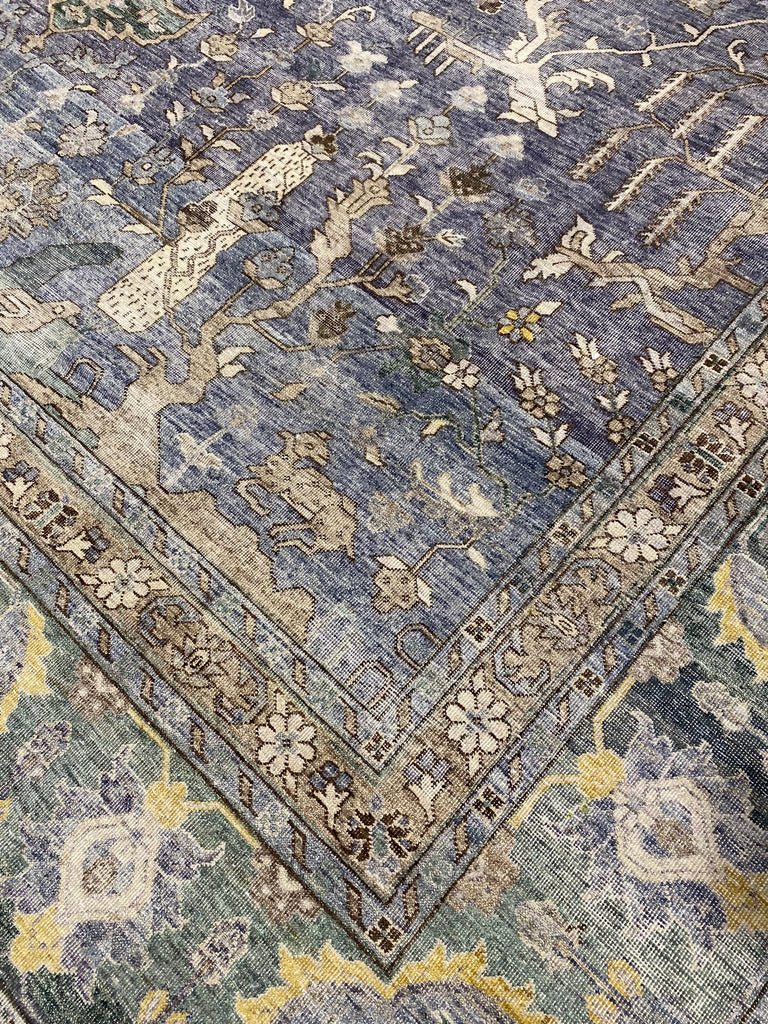 12 x 15 Amazing Decorative Handmade Oushak Large Rug GRAY BIRDS #F-6551