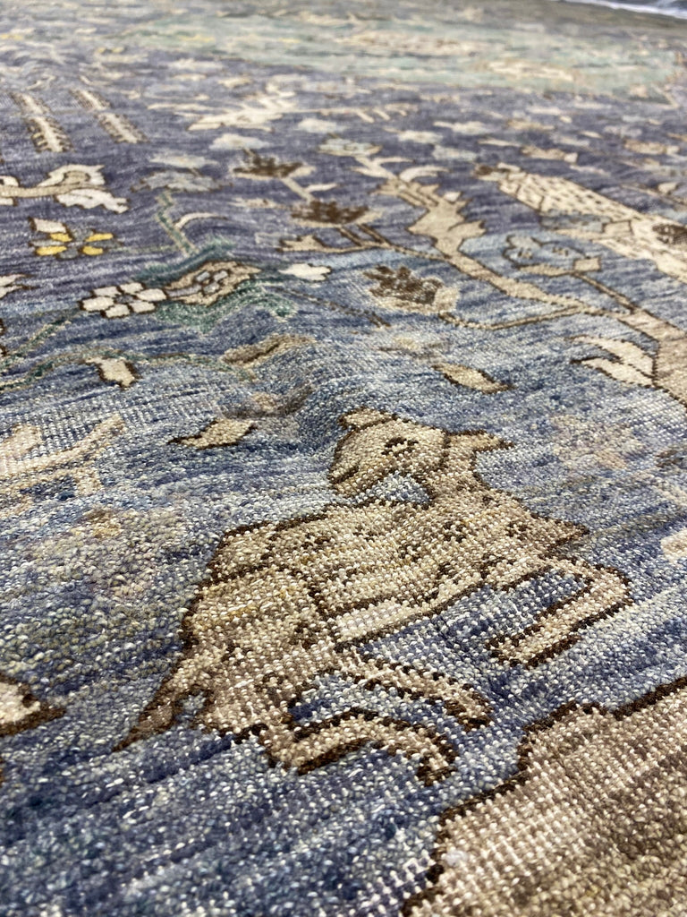 12 x 15 Amazing Decorative Handmade Oushak Large Rug GRAY BIRDS #F-6551