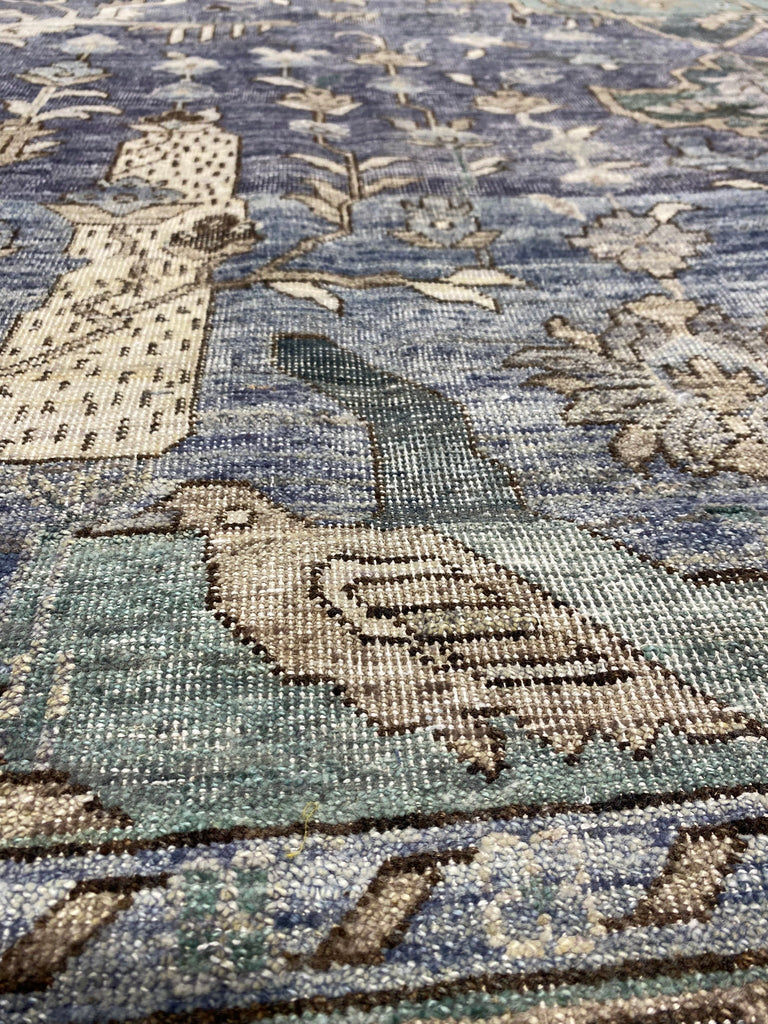 12 x 15 Amazing Decorative Handmade Oushak Large Rug GRAY BIRDS #F-6551