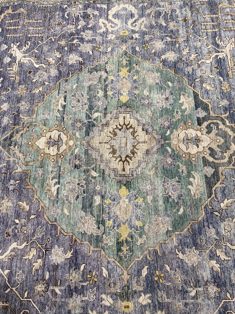 12 x 15 Amazing Decorative Handmade Oushak Large Rug GRAY BIRDS #F-6551