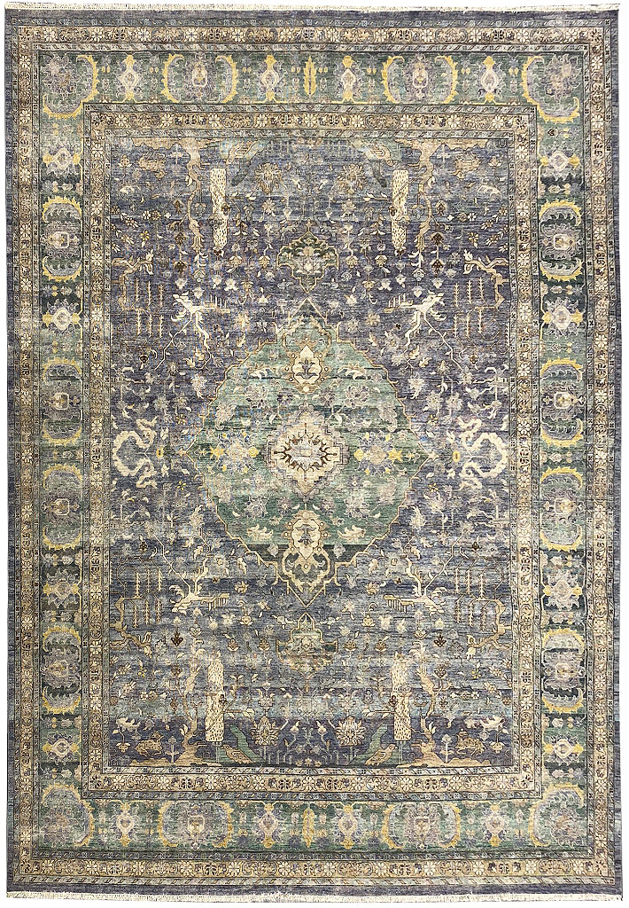 12' x 15'-Amazing-Decorative-Handmade-Oushak-Large-Rug-GRAY-BIRDS.jpg