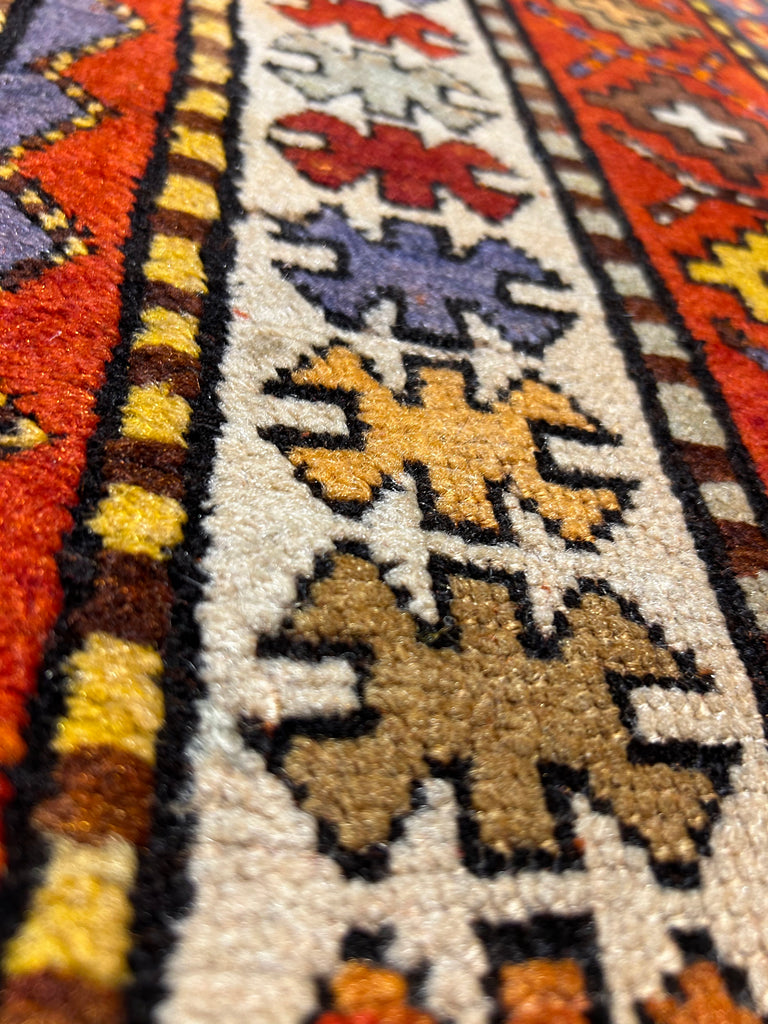 4' x 8' Rust-Antique-Russian-Kazak-Runner-Light-Blue .jpg