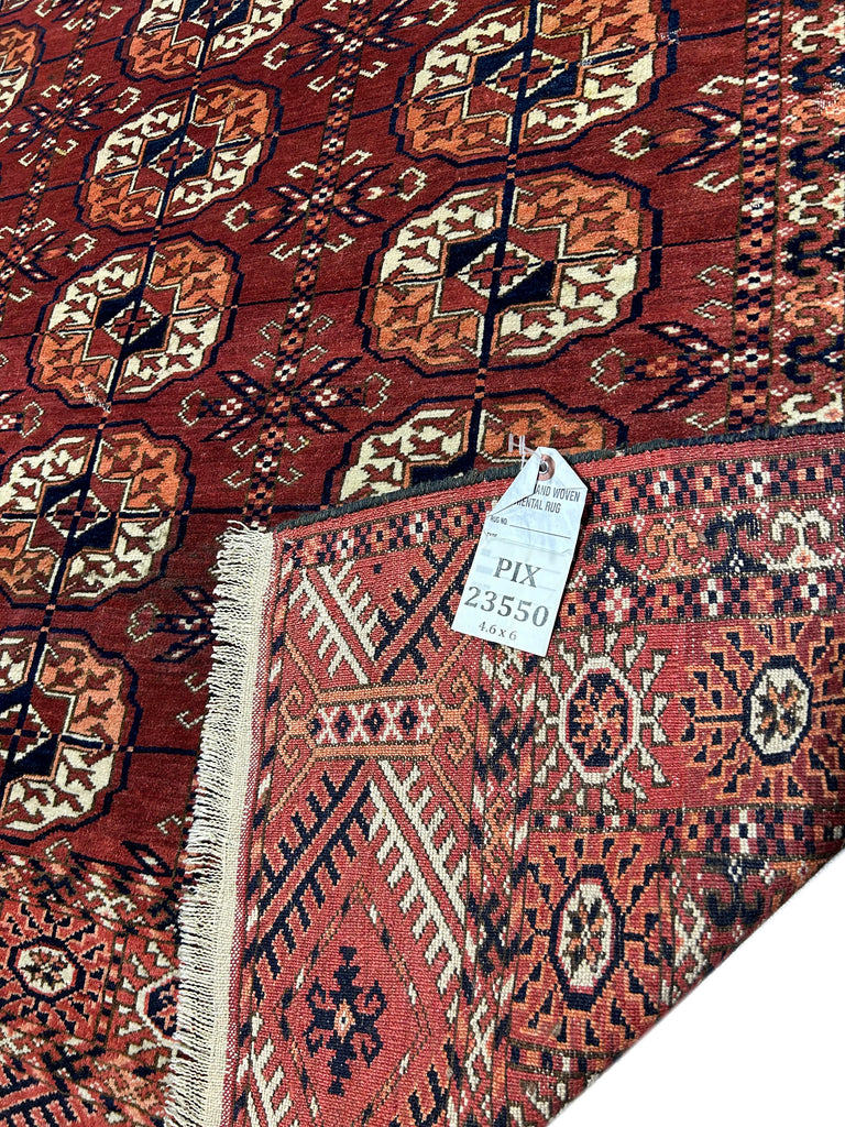 4.6 x 6 Antique Persian Bokhara Rug 23550