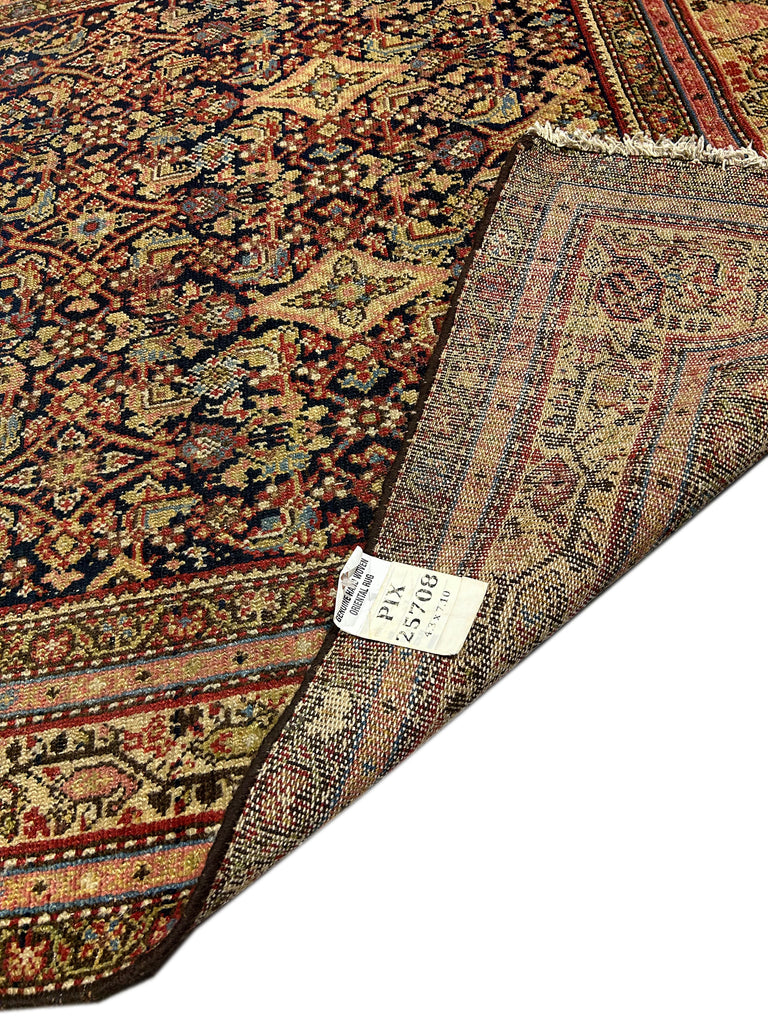 4' x 8' Semi-Antique-Persian-Malayer-Herati-Wide-Runner-Rug-1950's.jpg