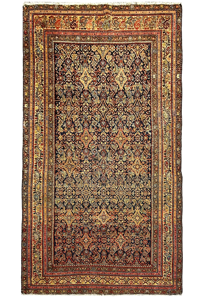 4' x 8' Semi-Antique-Persian-Malayer-Herati-Wide-Runner-Rug-1950's.jpg