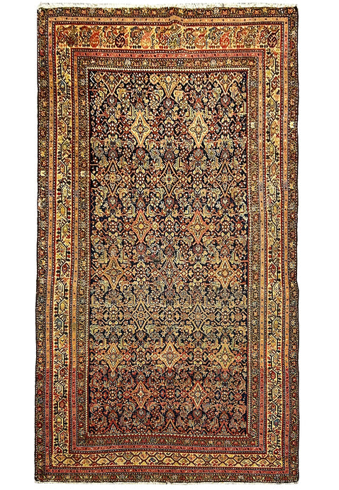4' x 8' Semi-Antique-Persian-Malayer-Herati-Wide-Runner-Rug-1950's.jpg
