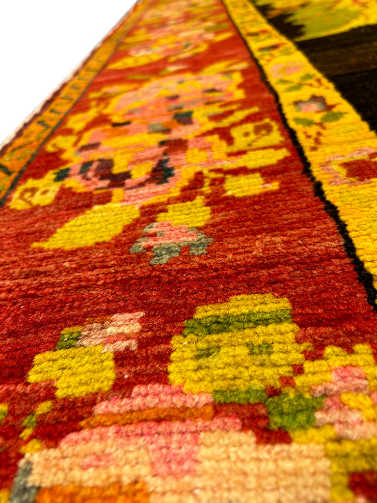 4.6 x 8.9 Antique Handmade Samarkand Azarbayjan Runner Rug #72982