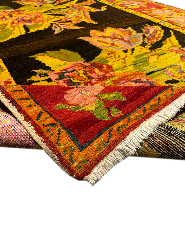 4.6 x 8.9 Antique Handmade Samarkand Azarbayjan Runner Rug #72982