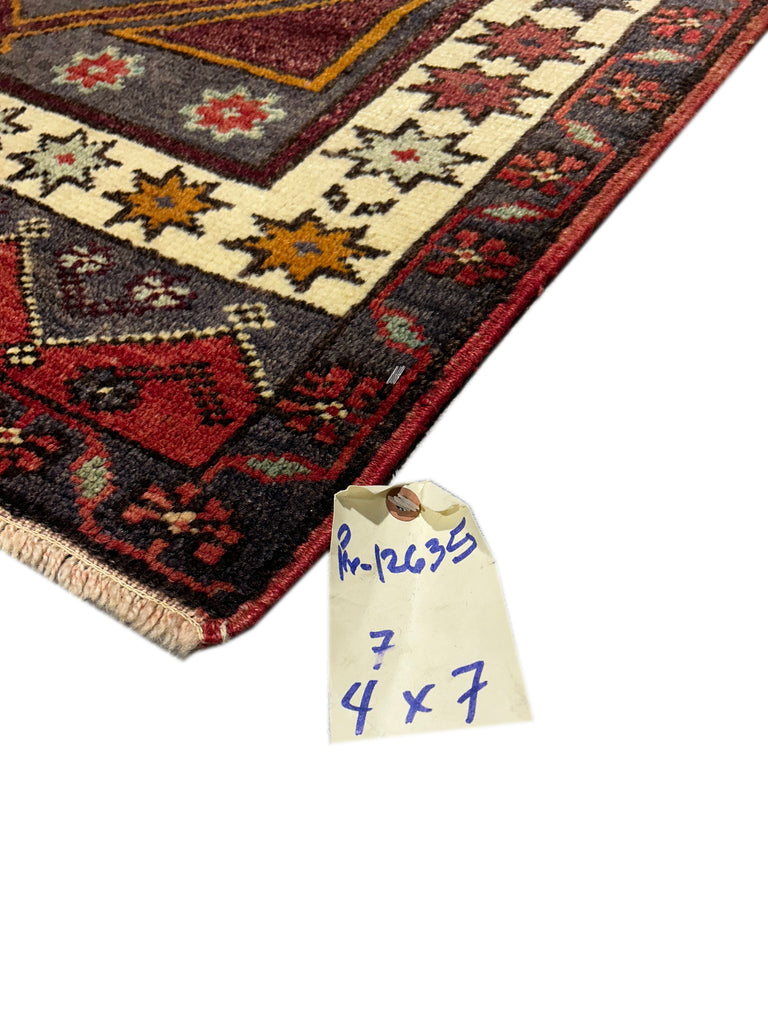 4.7 x 7' Antique Russian Kazak Early 1900's PIX-12635