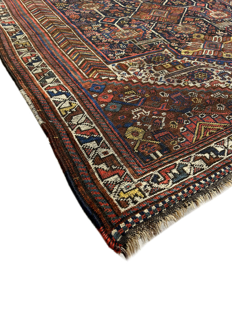 5.3 x 6.3 Antique Squarish Persian Heriz Rug 25722B
