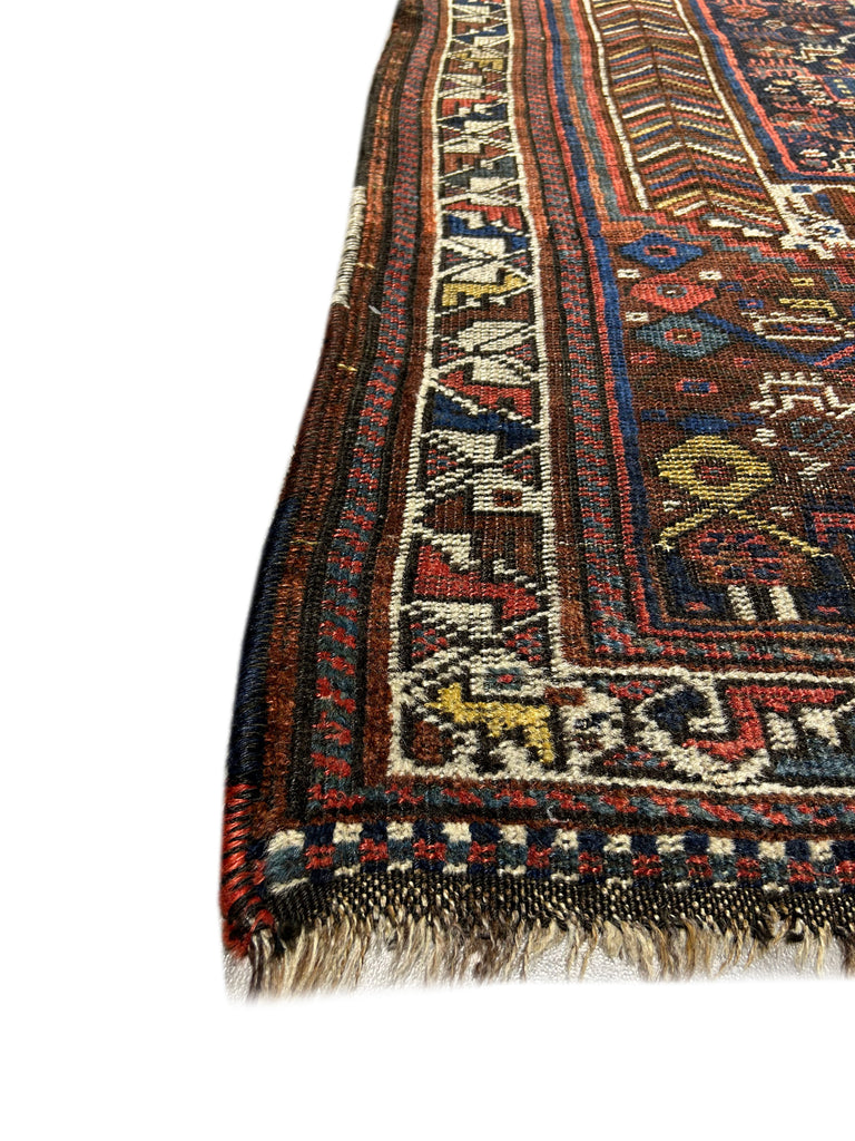 5.3 x 6.3 Antique Squarish Persian Heriz Rug 25722B