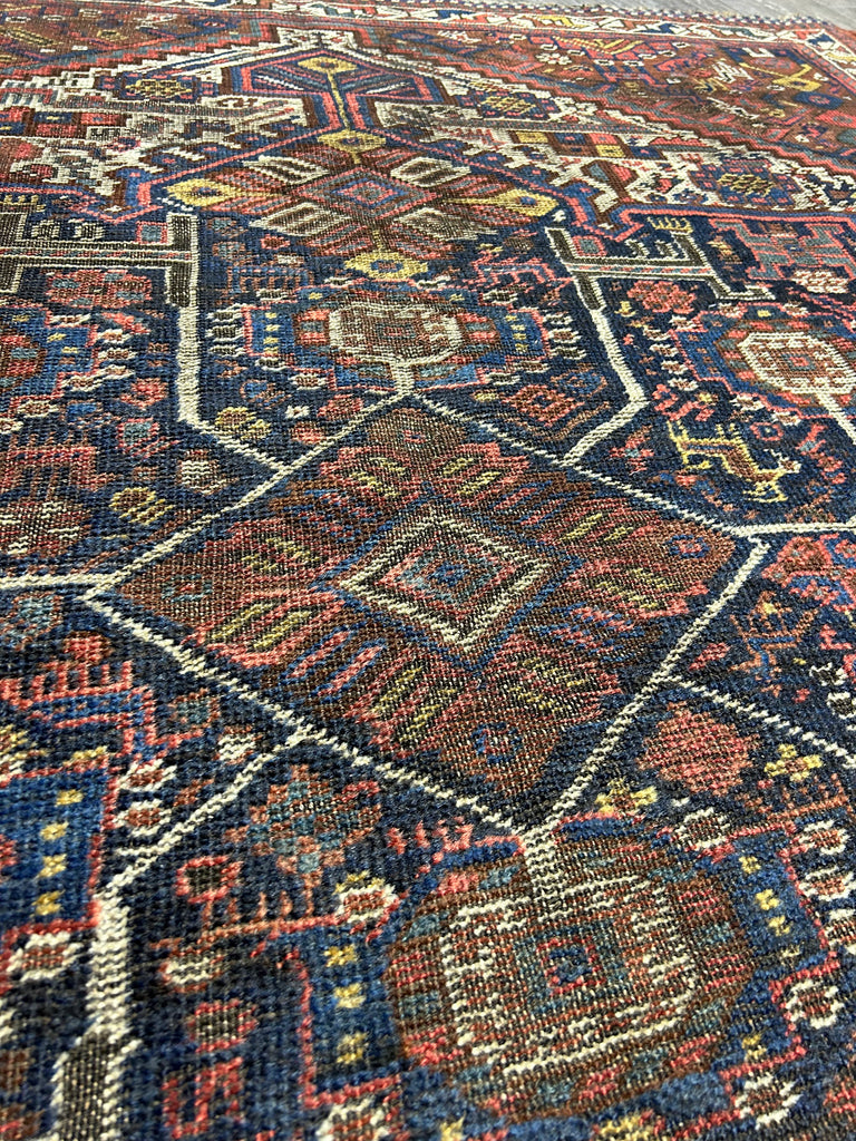 5.3 x 6.3 Antique Squarish Persian Heriz Rug 25722B