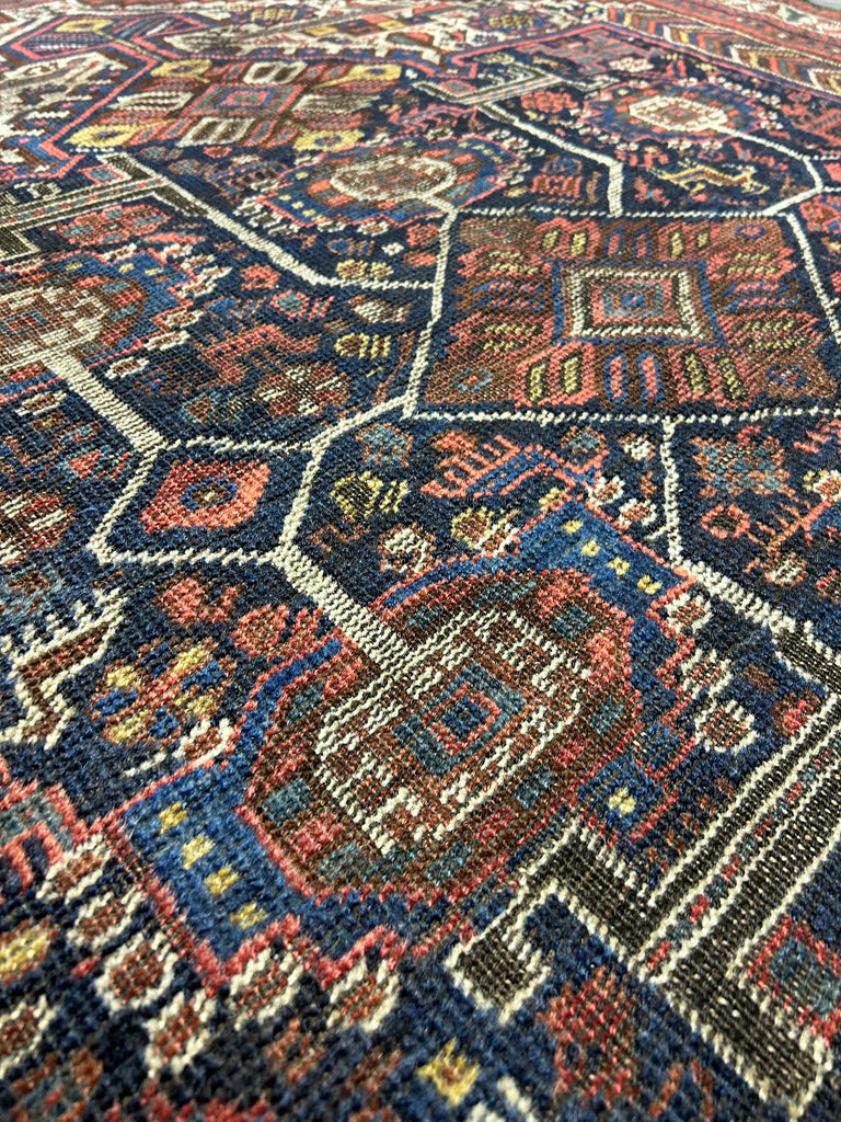 5.3 x 6.3 Antique Squarish Persian Heriz Rug 25722B