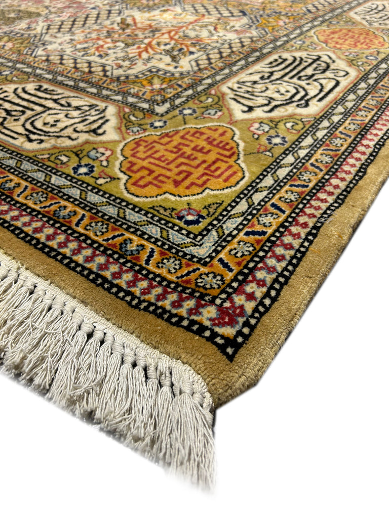 5.5 x 8.5 Multi-Color Persian Tabriz IRANIAN SCRIPT Rug 13709