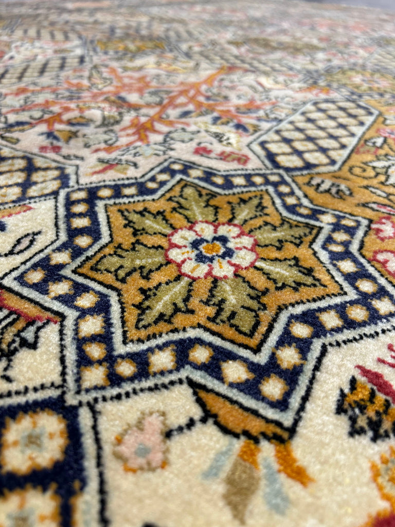 5.5 x 8.5 Multi-Color Persian Tabriz IRANIAN SCRIPT Rug 13709