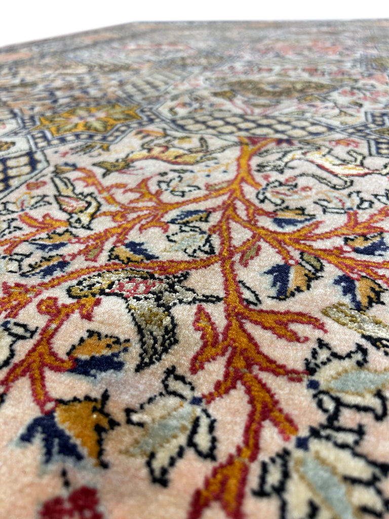 5.5 x 8.5 Multi-Color Persian Tabriz IRANIAN SCRIPT Rug 13709