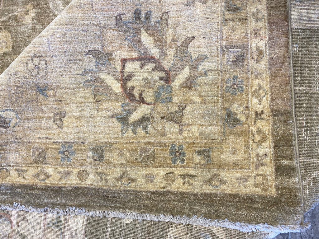 12' x 15' Green Large Chobi Peshawar Rug 15412