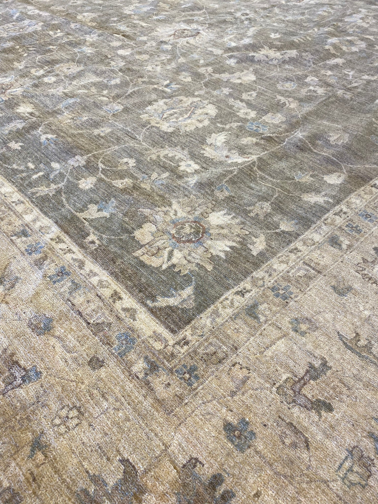 12' x 15' Green Large Chobi Peshawar Rug 15412