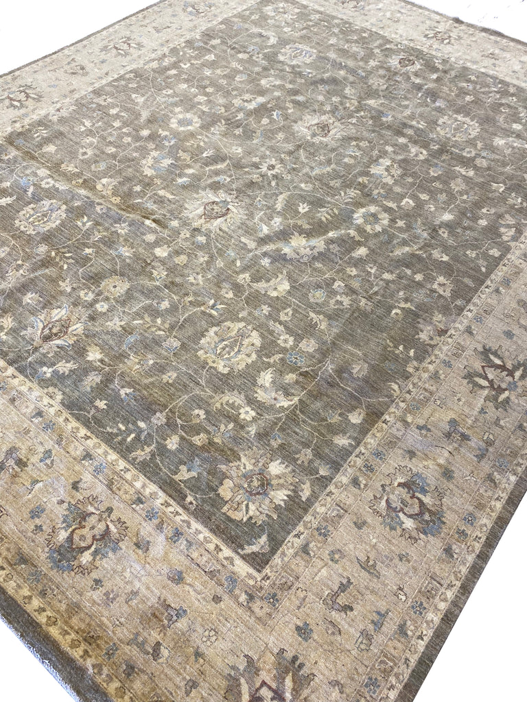 12' x 15' Green Large Chobi Peshawar Rug 15412