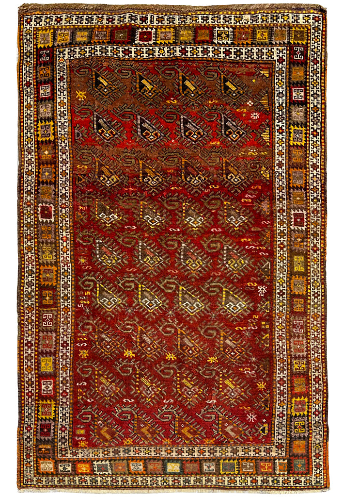 4.7 x 7' Traditional All Over Pattern Kazak Rug 9061