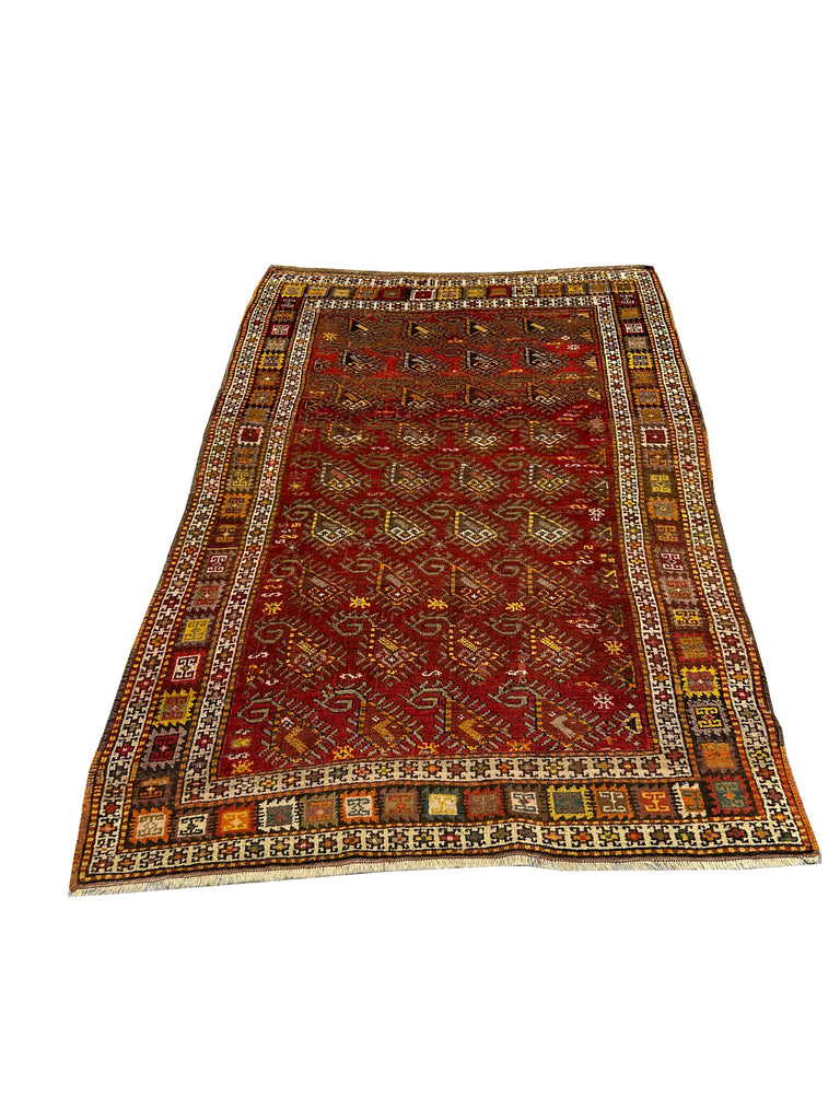 4.7 x 7' Traditional All Over Pattern Kazak Rug 9061