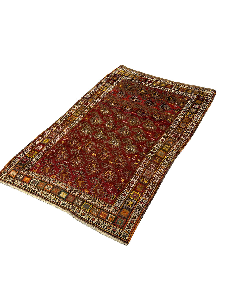 4.7 x 7' Traditional All Over Pattern Kazak Rug 9061