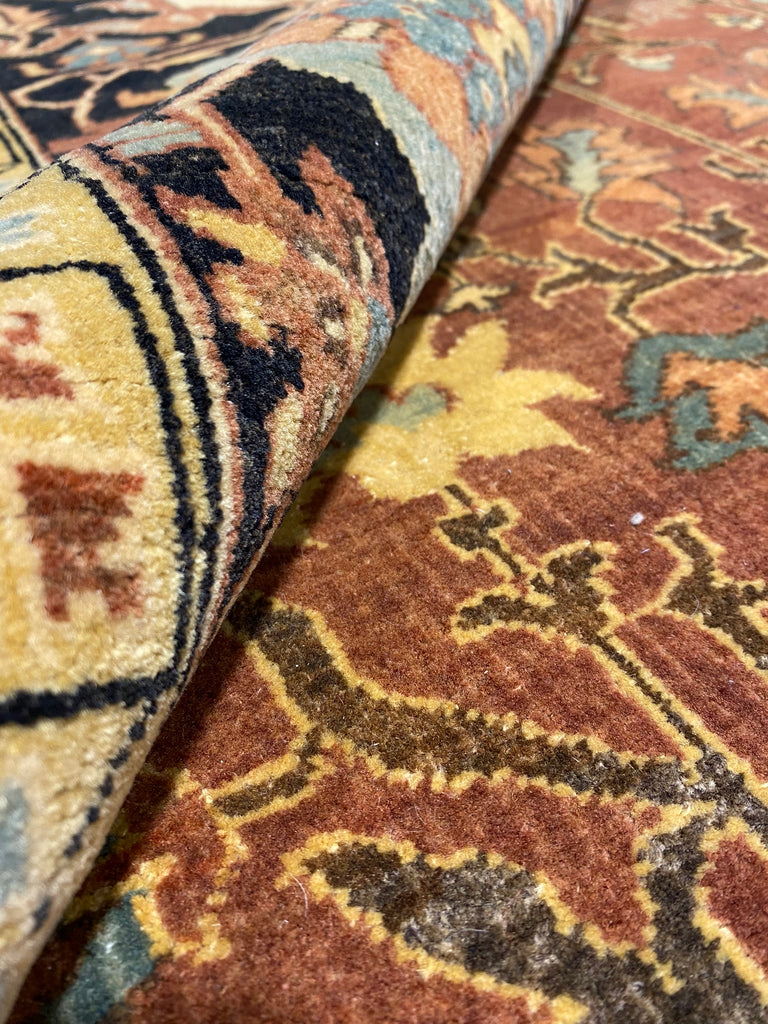 9'2” x 12'5” Top QUALITY Agra Rug Fine Wool Veggie Dye 15634