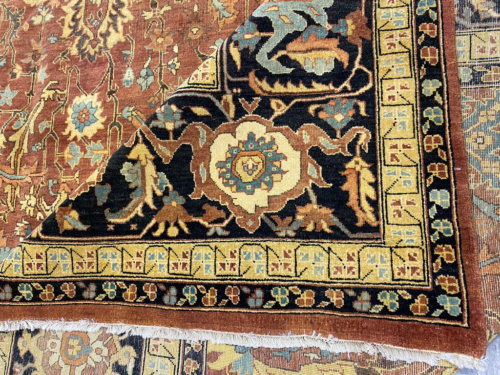 9'2” x 12'5” Top QUALITY Agra Rug Fine Wool Veggie Dye 15634