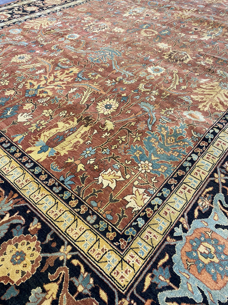 9'2” x 12'5” Top QUALITY Agra Rug Fine Wool Veggie Dye 15634