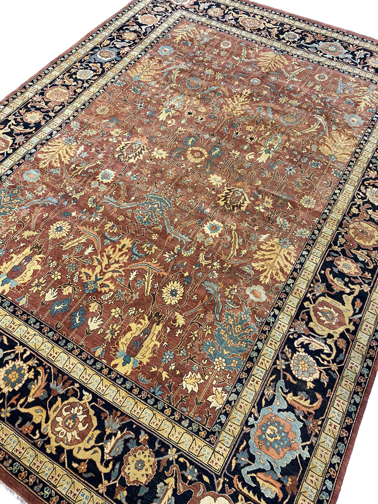 9'2” x 12'5” Top QUALITY Agra Rug Fine Wool Veggie Dye 15634