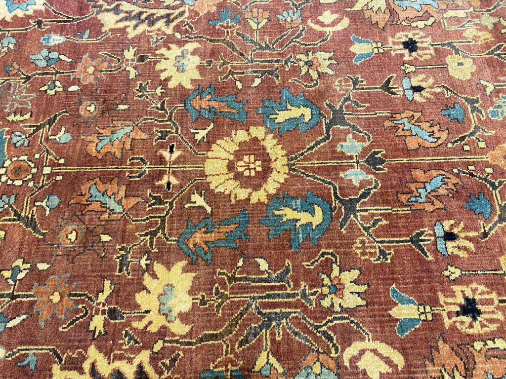9'2” x 12'5” Top QUALITY Agra Rug Fine Wool Veggie Dye 15634