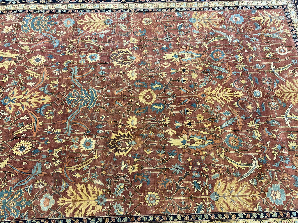 9'2” x 12'5” Top QUALITY Agra Rug Fine Wool Veggie Dye 15634