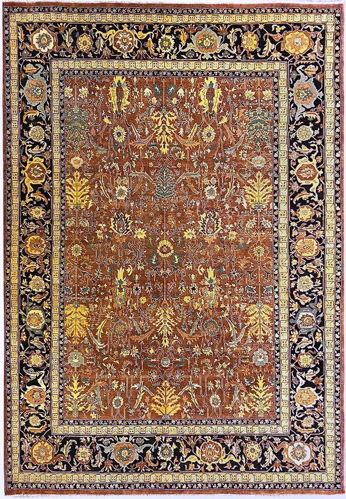 9'2” x 12'5” Top QUALITY Agra Rug Fine Wool Veggie Dye 15634
