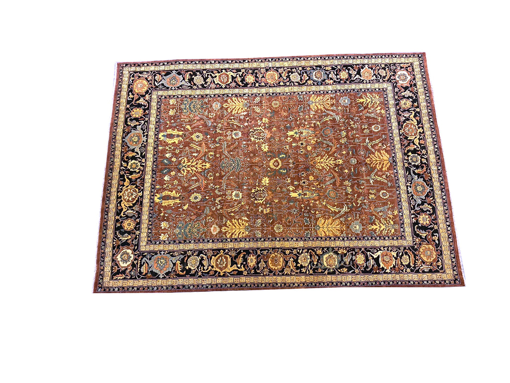 9'2” x 12'5” Top QUALITY Agra Rug Fine Wool Veggie Dye 15634