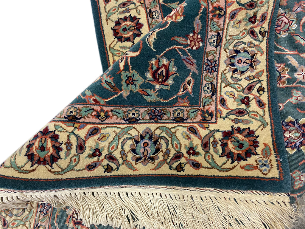 3 x 5 GREEN Fine Weave Tabriz Rug #PIX-4612