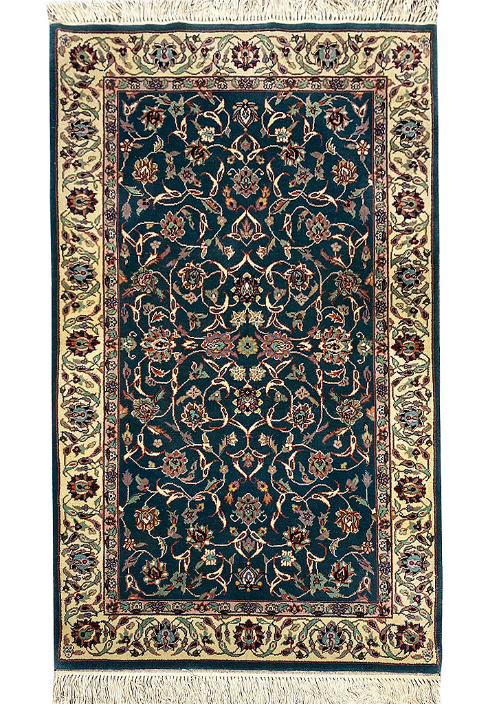 3 x 5 GREEN Fine Weave Tabriz Rug #PIX-4612