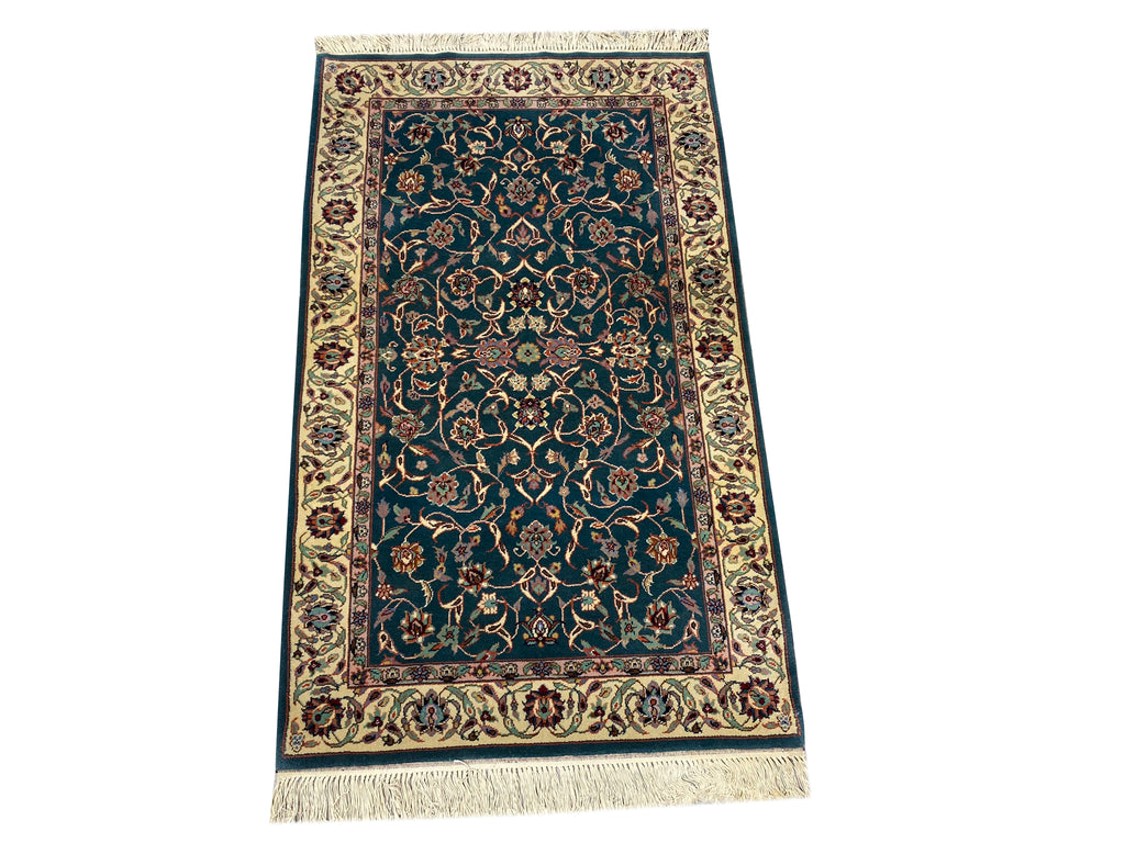 3 x 5 GREEN Fine Weave Tabriz Rug #PIX-4612