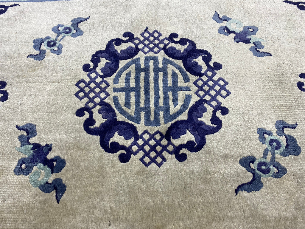 2.5 x 4 Ivory Hand-knotted Art Deco Rug 23676