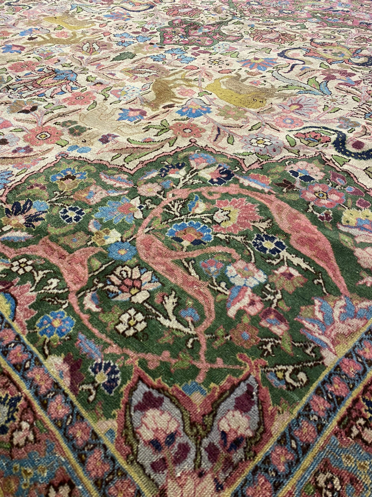 11.2 x 17.2 Large Antique Persian Tabriz Rug 23612