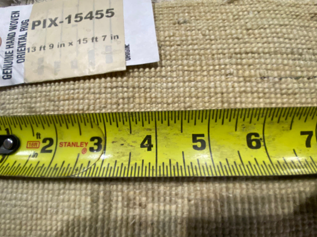 13.9 x 15.7 SQUARISH Beige Chobi Peshawar Large Rug 15455