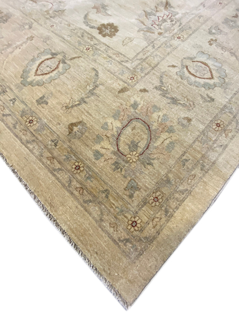 13.9 x 15.7 SQUARISH Beige Chobi Peshawar Large Rug 15455
