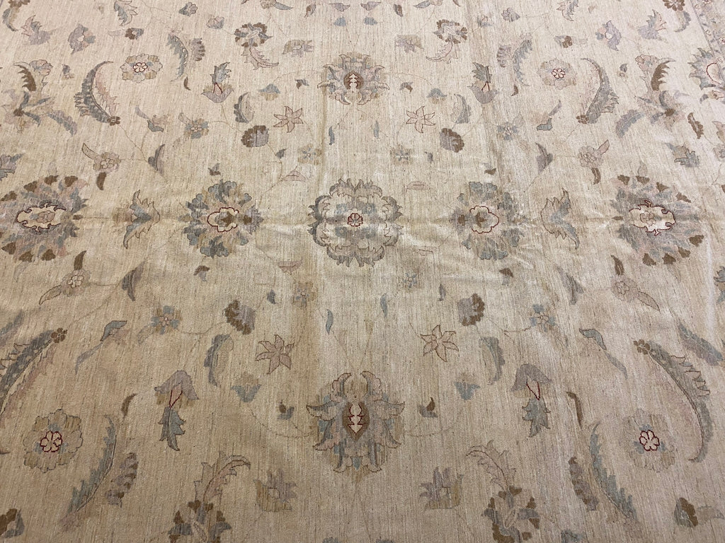 13.9 x 15.7 SQUARISH Beige Chobi Peshawar Large Rug 15455