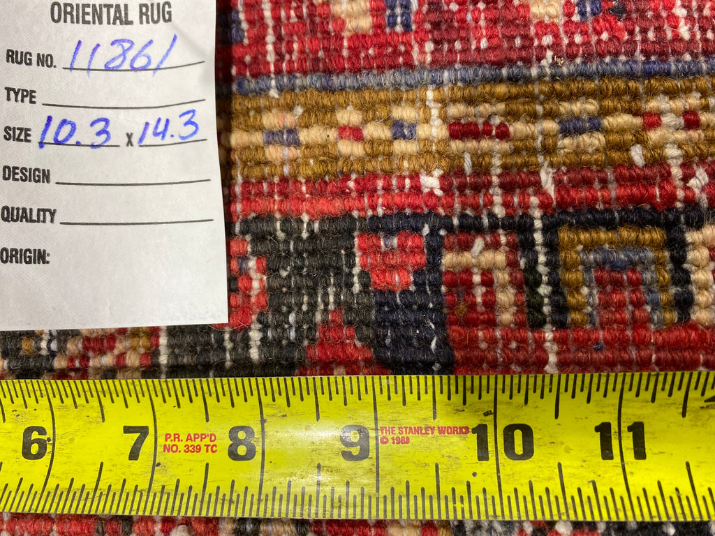 10.3 x 14.3 Persian Heriz Rug #PIX-11861