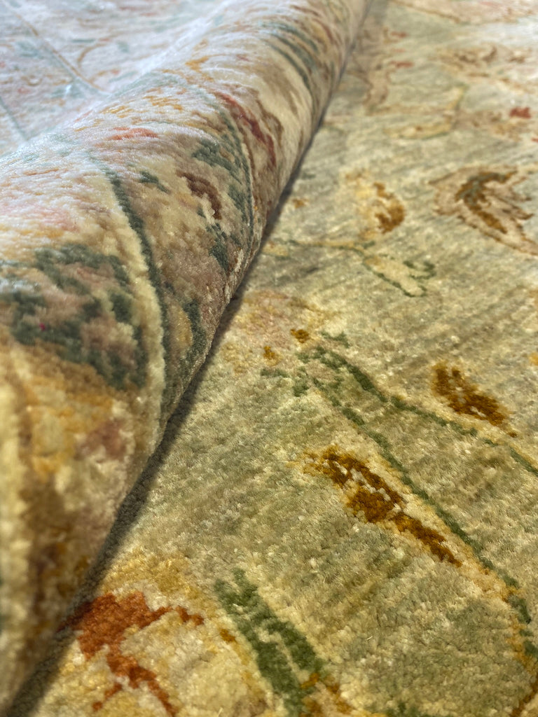 10 x 14 LIGHTS Colors Chobi Peshawar Ziglar Rug Natural Wool #F-6584