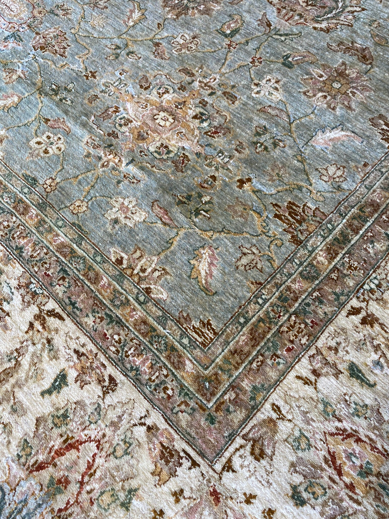 10 x 14 LIGHTS Colors Chobi Peshawar Ziglar Rug Natural Wool #F-6584