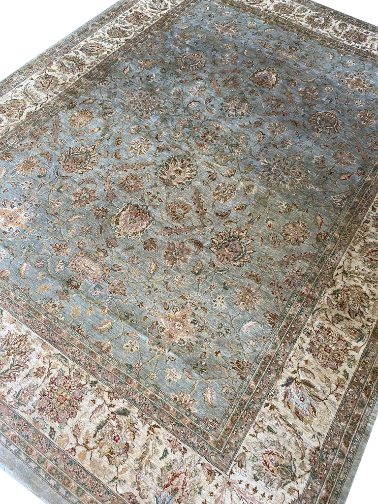 10 x 14 LIGHTS Colors Chobi Peshawar Ziglar Rug Natural Wool #F-6584