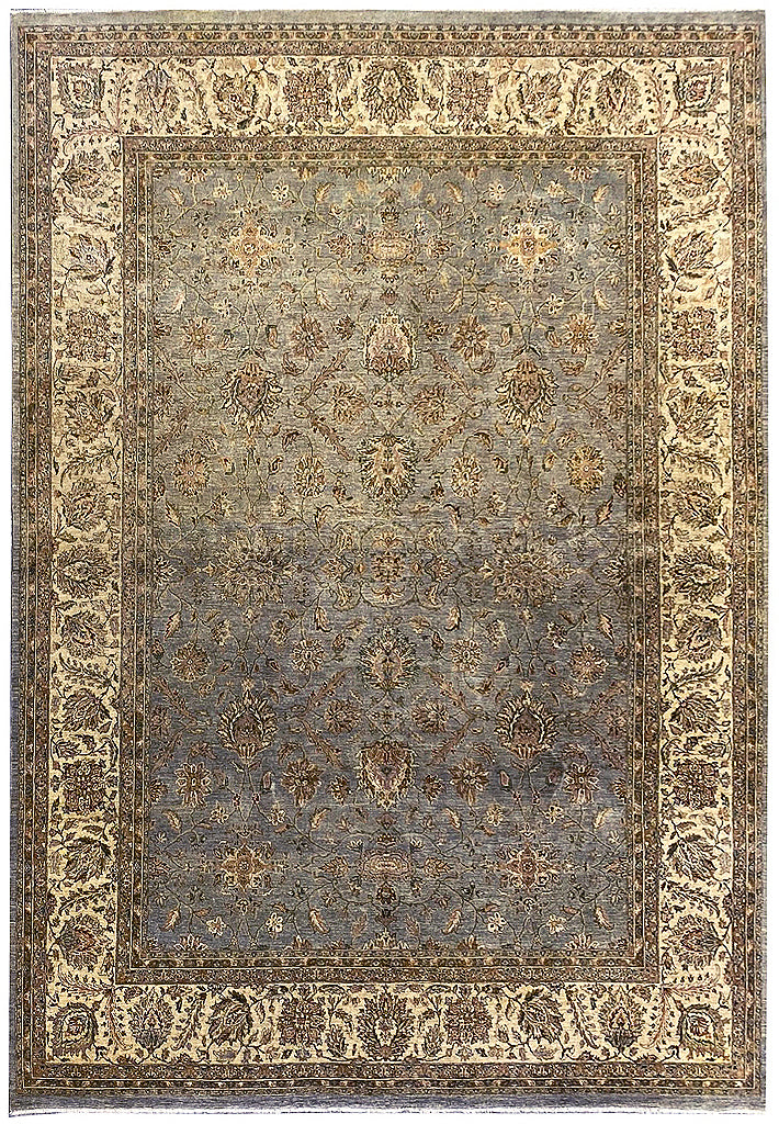 10 x 14 LIGHTS Colors Chobi Peshawar Ziglar Rug Natural Wool #F-6584