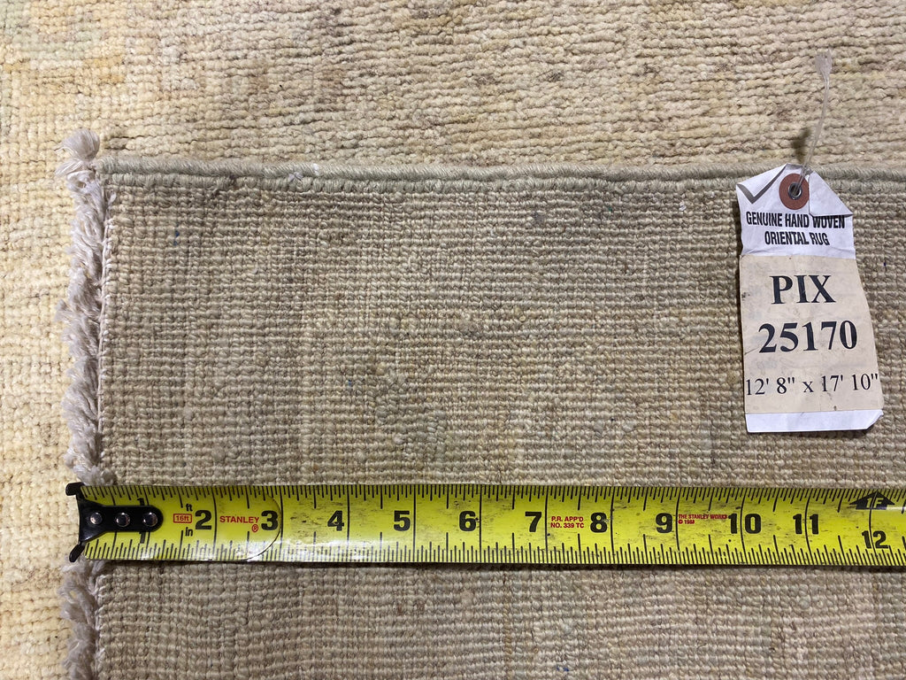 12.8 x 18.0 Neutral Pale Quality Zigler Chobi Peshawar Rug AMAZING CARPET #PIX-25170