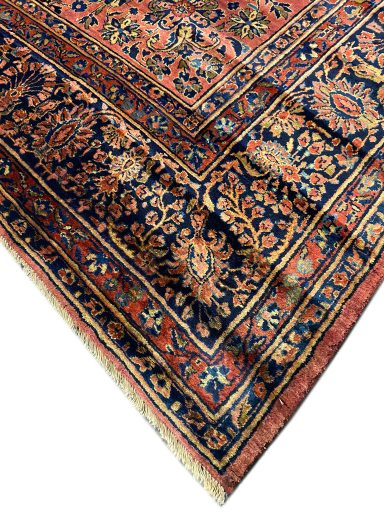 10.7 x 14.8 ANTIQUE Persian Sarouk Rug #F-6395